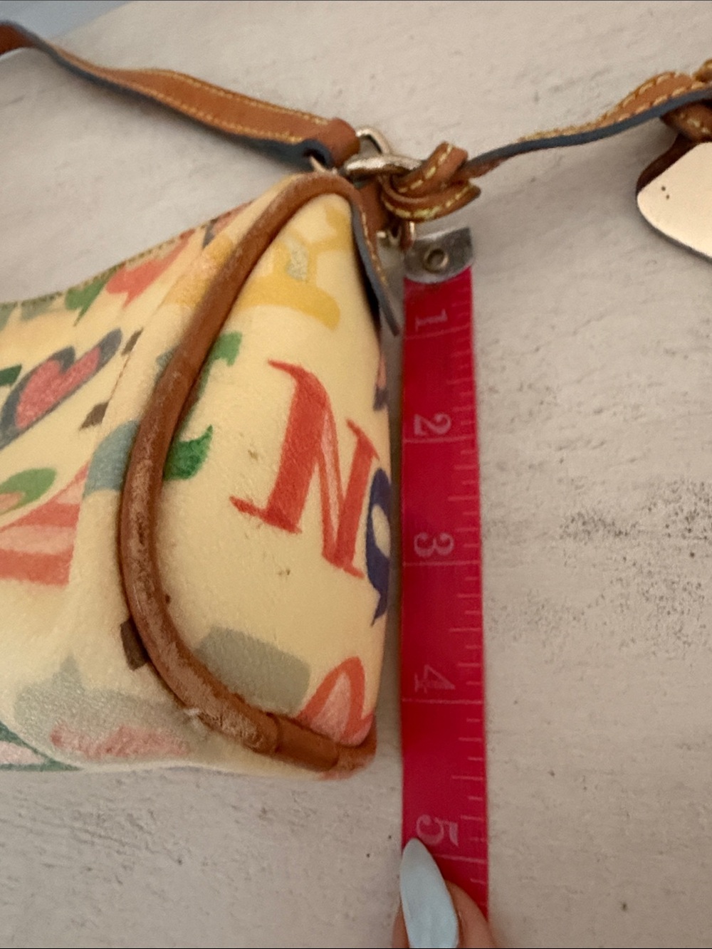 Dooney & Bourke Multicolor Alphabet Print mini bag - Picture 6 of 8
